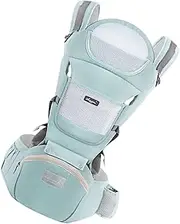 Kisangel Ergonomic Carrier with Hip Seat Front Facing Carrier Comfortable Design for Boy Girl Months Newborn Present with Pocket for Essentials