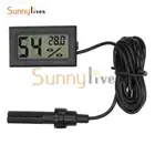 10Pc LCD Digital Temperature Humidity Thermometer Outdoor Hygrometer Meter Probe