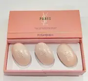 YSL Paris Perfumed Pink Soap Collection 3 x .8 fl oz / 3 x 25 g Bar Soap NIB