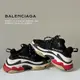 [HYC] BALENCIAGA巴黎世家TRIPLE S 復古 水洗黑 黑紅 黑粉 女鞋 厚底增高鞋 老爹鞋 EU35