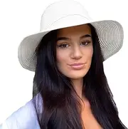 [TOSKATOK] Ladies Womens Floppy Foldable Summer Sun Hat UPF 50+ Protection Wide Brim-