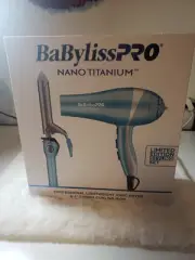 BaBylissPRO Nano Titanium Ionic Hair Dryer and 1" Spring Curling Iron
