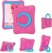 NLR Kids EVA Case for iPad | Multi-Direction Stable Stand | Compatible with 9.7-Inch New iPad 2018/2017 (6th/5th Generation) / iPad Air 2 / iPad Air (Pink+Blue)