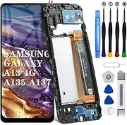 DTD 6.6" Black LCD Display Kit with Frame for Samsung Galaxy A13 4G SM-A135F SM-A137F Full LCD Touch Screen Assembly