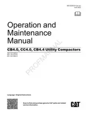 Caterpillar CB4.0 CC4.0 CB4.4 Utility Compactor Operators Maintenance Manual