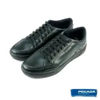 在飛比找momo購物網優惠-【PEGADA】巴西厚底皮質綁帶休閒鞋 黑色(118901-