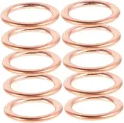HOLIDYOYO 100pcs Copper Crush Washers for Oil Drain Plug Gasket Replacement Automotive Gasket Assortment Easy Installation Durable Sealing for Various Car Models Golden Finish
