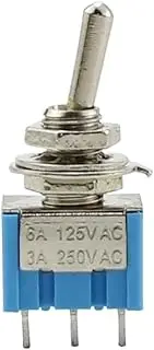 CZKE 5pcs 10pcs MTS-102 MTS-103 Toggle Switch 6A 125VAC on on SPDT 6mm Mini Switch DPDT on Off on Waterproof Cap(MST-103,10pcs)