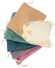 FOYTOKI 6pcs Corduroy Drawstring Pouch Jewelry Organizer Mini Cosmetic Storage Bag Small Drawstring Jewelry Bag Multifunctional Pouch for Keys Coins