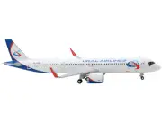 Airbus A321neo Commercial Aircraft "Ural Airlines" White with Blue Tail 1/400 Di