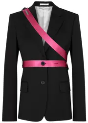 Helmut Lang Seatbelt Wool Blazer - Black - 6 (UK10 / S) 6 (UK10 / S)