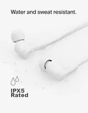 Belkin SoundForm USB-C Wired Earbuds with Adjustable Volume Limiter (White)