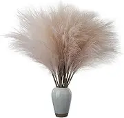 Dried Flowers - Faux Pampas Grass for Vase Arrangements, Natural Look Reed Grass Stems | Rustic Boho Home Decor Accent, Farmhouse Wedding Table Centerpiece or Floral Craft Use