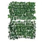 Expandable Trellis Fence Privacy Screen Artificial Ivy Leaves for Garden Beauty