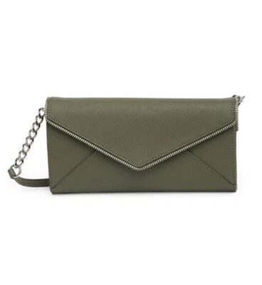NWT Rebecca Minkoff Cleo Wallet On Chain Crossbody Leather Handbag Green Olive