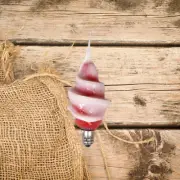 Red & White Twist | 4W C7 Silicone Night Light Bulb | Vickie Jean's