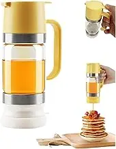 Honey Dispenser Pot No Drip, Honey Dispenser No Drip Glass, Honey Dispenser Glass with Stand, Honey Container No Drip, No Drip Honey Jar, Honey Dispenser Pot, No Drip 12 OZ Honey Jar with Handle (A)
