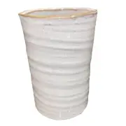 Copen Vase Small, Tan, Beige, Light Brown, New, Flowers Fresh Or Artificial.