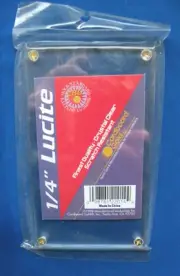 Cardboard Gold 4 screw-down 1/4" Lucite card holder Single card