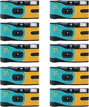 Pro Disposable Camera Single Use Film Ultramax 400 27 Exposure Flash - 10 Pack Bulk for Weddings, Birthdays and Parties!