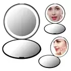 Portable Foldable 10X Magnification Mini 12 LEDs Makeup Mirror Cosmetic Tool IDM