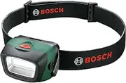 Bosch LED Head/Stand Lamp, Without Batteries, 190 lm Intensity, 28m Lighting Reach, 60° Angle Adjustment, Triple Brightness Settings, IPX 4 Water-Resistant, DIY & Outdoor Use (HeadLamp)