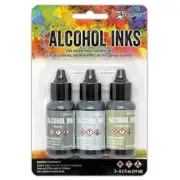 Tim Holtz Alcohol Ink Kit - Crossroads : Gravel, Flannel, Chronicle