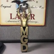 Miller Genuine Draft Kegman Beer Tap Handle Black Gold