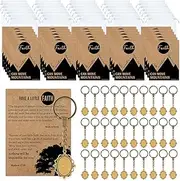 Qpige Bulk 30 Faith as Small as a Mustard Seed Card Christian Gifts for Women, Mustard Seed Christian Religious Faith Based Baptism Gift Bulk Inspirational Gifts for Women Men (Retro Gold)