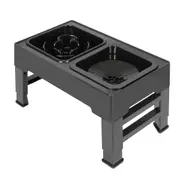 PaWz Raised Pet Feeder with No-Spill Slow Feeder Bowl