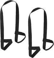ROBOHOOK 2 Pcs Yoga Mat Straps for Carrying, Adjustable Easy-Cinch Thick Strap Holder Carrier Matt Carry for Carrying All Mat or Stretching (Black)