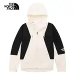 【THE NORTH FACE 官方旗艦】北面女款米白色防風DWR防潑水寬鬆連帽外套｜5K16N3N