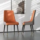 Faux Leather Dining Chairs Set of 2, Modern Upholstered Kitchen Dining Room Chai