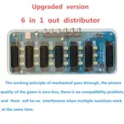 6 Way SCART Distributor Converter Video 6 In 1 Out Automatic EUR Divider