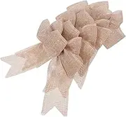 GARVALON DIY Bow Set Pcs Handmade Flax Bow Ornaments for Bag Clothing and Box Craft Party Supplies