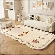 Cartoon Style Rugs for Bedroom Irregular Shapes Living Room Decoration Carpet Thickened Plush Study Mat Fluffy Soft Children Rug(A,160x230cm)