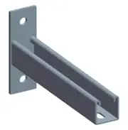 Quest Manufacturing CT0022-04-03 Cable Tray T Wall Holder with Clamp Set,