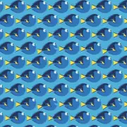 Disney Pixar Finding Dory Blue 100% Cotton Fabric by The Yard