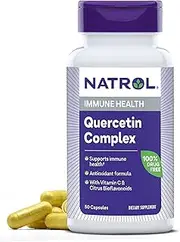 Natrol Quercetin Complex, Immune Health with Vitamin C and Citrus Bioflavonoids, 500 mg 50 Count