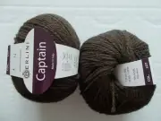 Berlini Captain wool blend yarn, Mustang, lot of 2 (175 yds each)