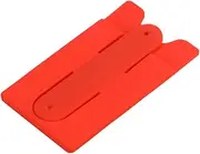 TEHAUX 3 Pcs Silicone Phone Holder with Kickstand Id Credit Card Wallet for Smartphones Easy to Install Red