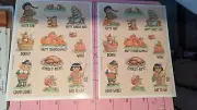 Vintage Hallmark Stickers Thanksgiving Rewards Pilgrim Indian 2 Sheets
