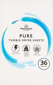 Morrisons Pure Tumble Dryer Sheets 36 Pack x 9