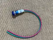 10pcs Blue 10mm Mounting Hole 24V Pilot Indicator LED Bulb Light with Wire Leads