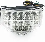 Motorcycle taillights brake assembly with steering rear tail light for FZ600 FZ6 FAZER 2004 2005 2006 2007 2008 2009(Clear 2)