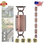 8.5ft Copper Rain Chain with Tulip Design - Maximize Curb Appeal Effortlessly
