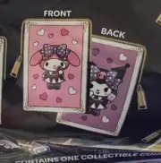 Sanrio Hello Kitty and Friends Magic Card Coin Purse - Kuromi & My Melody - New
