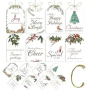 Christmas Gift Name Tags for Christmas Presents Tags with String 48Pcs