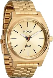 [NIXON] Time Teller Solar A1369-100m Water Resistant Men's Analog Solar Powered Fashion Watch (40.5mm Watch Face, 20mm 5 Link Stainless Steel Band)