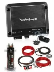 Rockford Fosgate R500X1D 500W Monoblock Amplifier w/ 4 Gauge Amp Kit & Capacitor